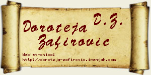 Doroteja Zafirović vizit kartica